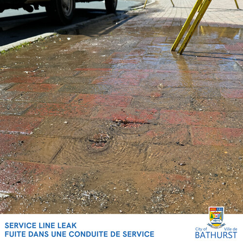 Service line leak — Main Street and King Avenue