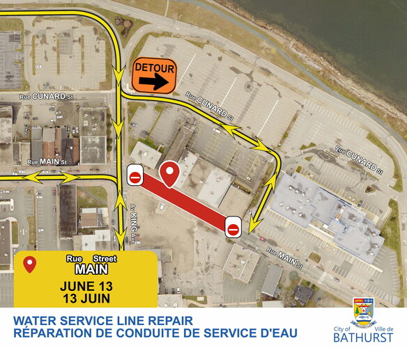 Update: Water service line repair — Main Street and King Avenue