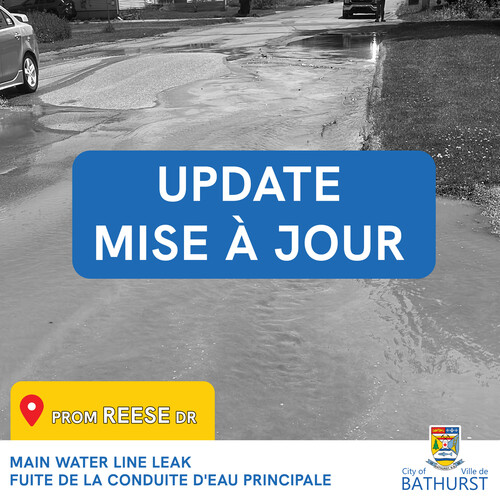 UPDATE: Water main leak on Reese Drive
