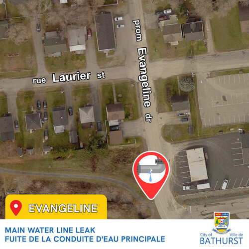 Main water leak - Evangeline Drive