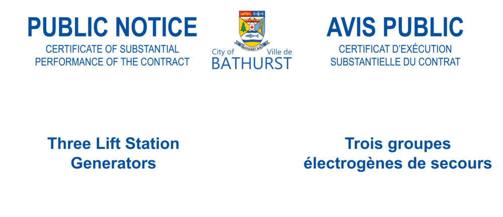 CERTIFICAT D'EXÉCUTION SUBSTANTIELLE DU CONTRAT - Fournir et installer 3 groupes électrogènes de secours